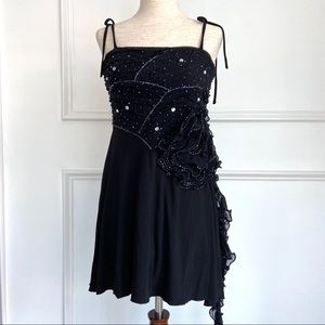 Amanda Adams Couture Hand Beaded Black Tunic NWT